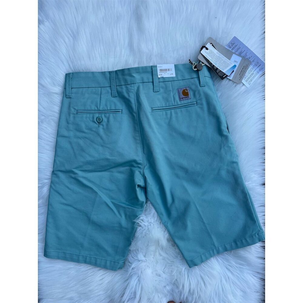 🆕 Carhartt Men's WIP Sid Chino Shorts Green Size 30 - Picture 2 of 10